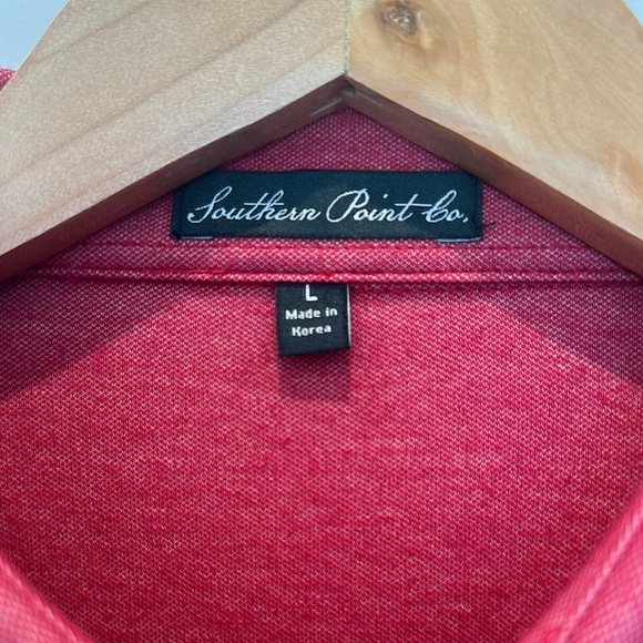 MENS Southern Point crimson colored size large polo shirt - Picture 6 of 12